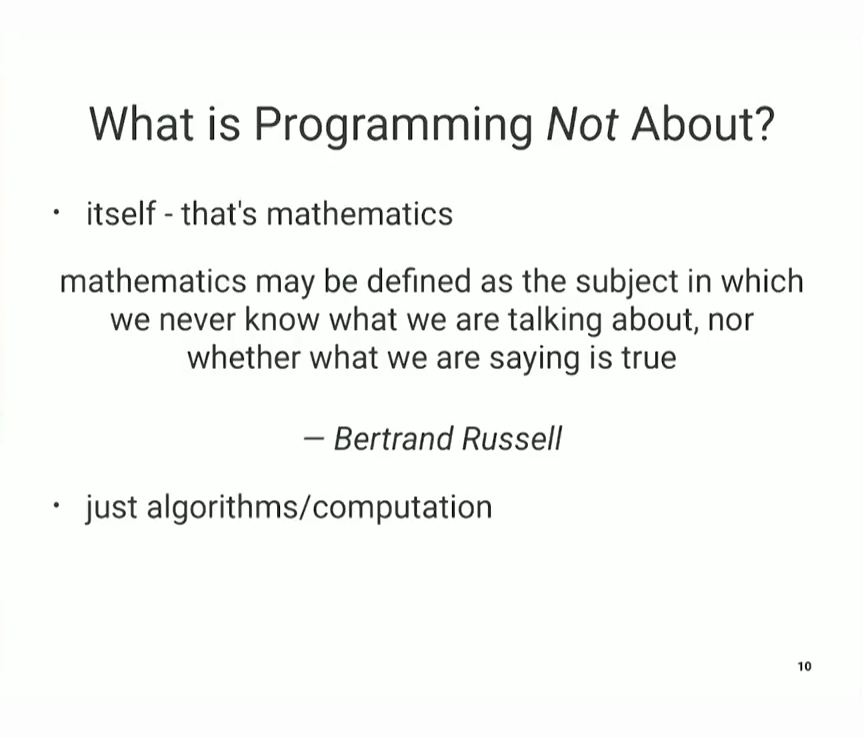 00.19.45 What is Programming Not About?