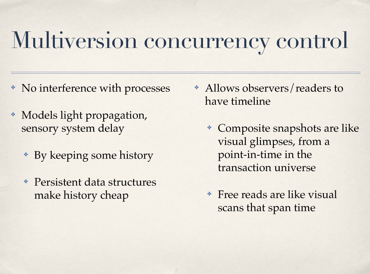 00:57:29 Multiversion concurrency control