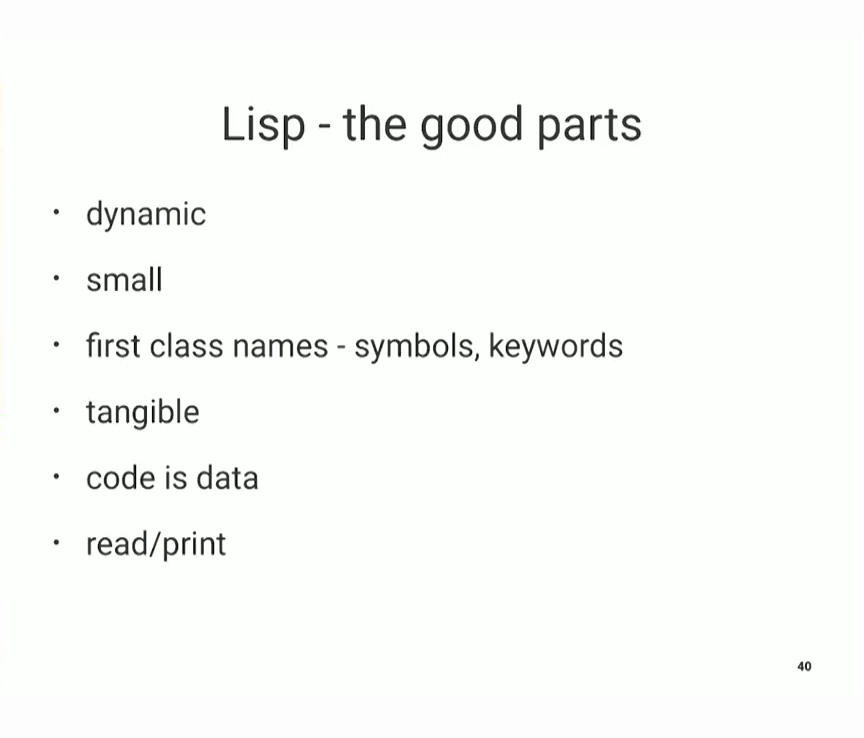 01.03.04 Lisp - the good parts